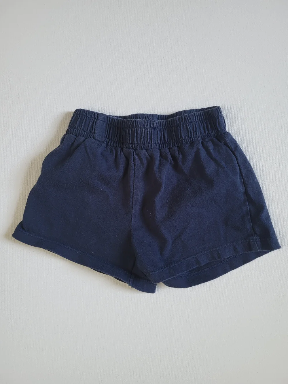 Kids Navy Elastic-Waist Shorts